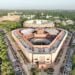 Glimpses of the new Parliament Building, in New Delhi.
 its source was published by Press Information Bureau on behalf of Ministry of Parliamentary